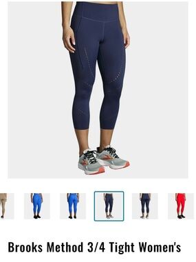 Brooks Method 3/4 Tight Women's Running Capris - Navy